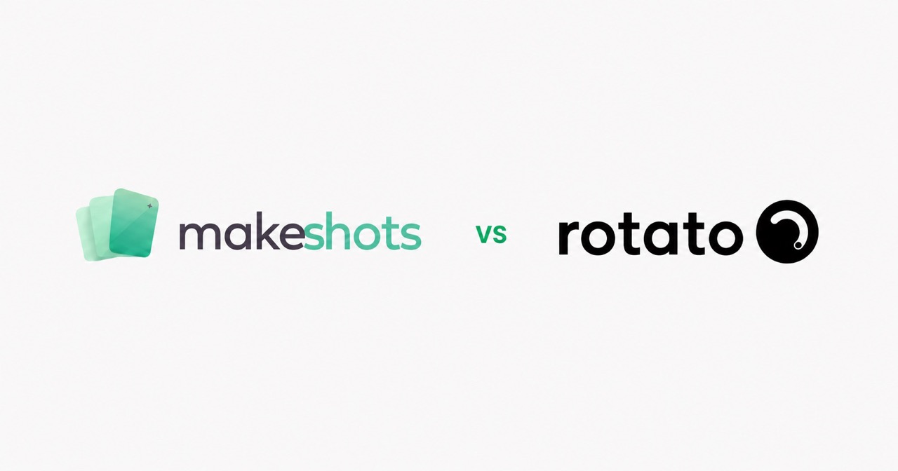 Makeshots vs Rotato app store screenshot and 3D mockup tools compared