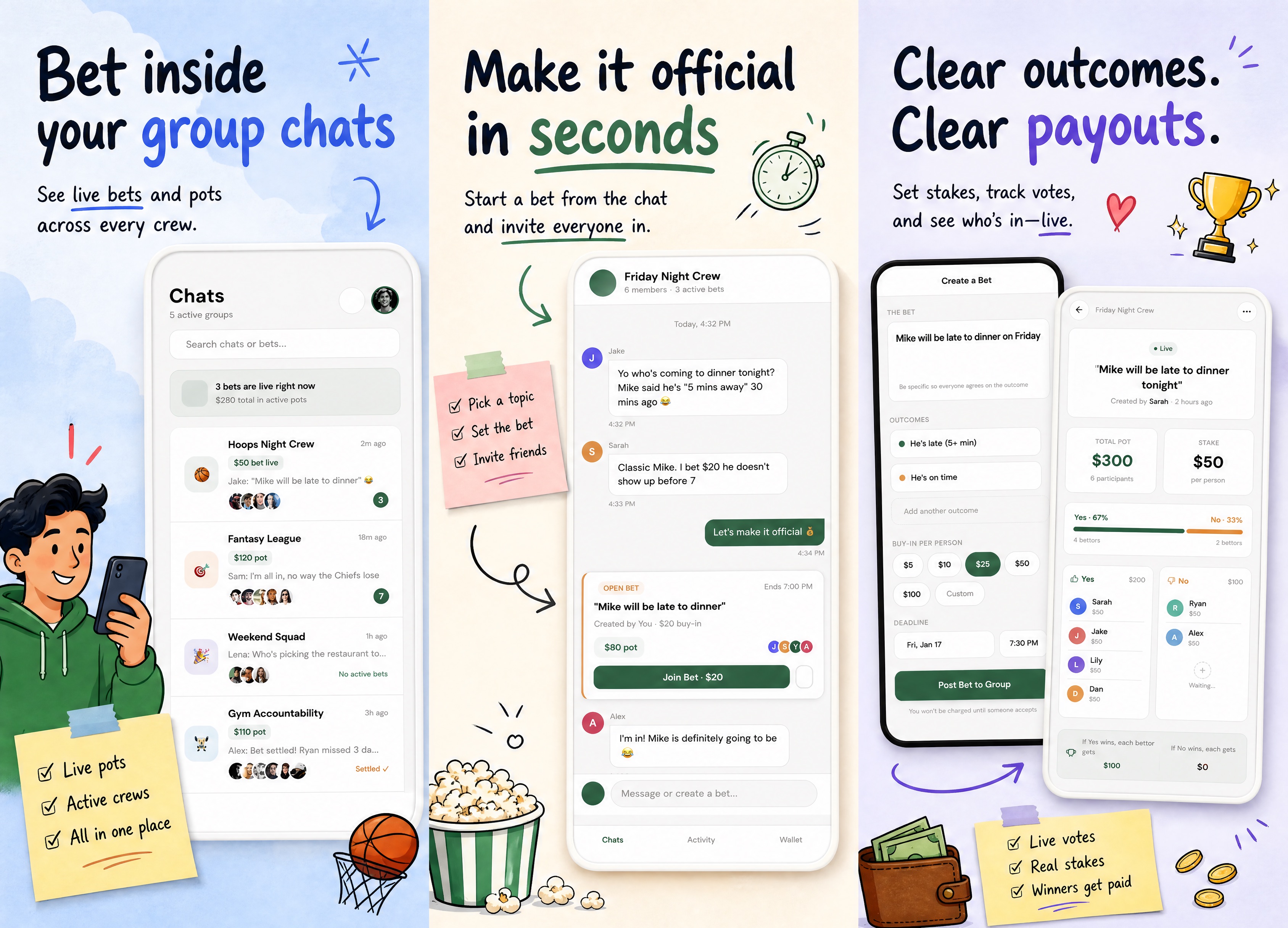 Bold launch app screenshot style